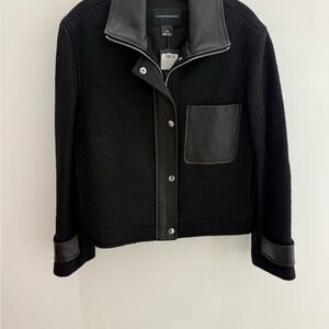 Club Monaco cropped leather Jacket